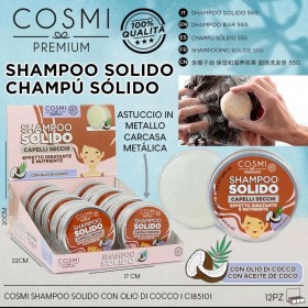 SHAMPOO SOLIDO DE ACEITE COCO PARA CABELLO SECO 55ML