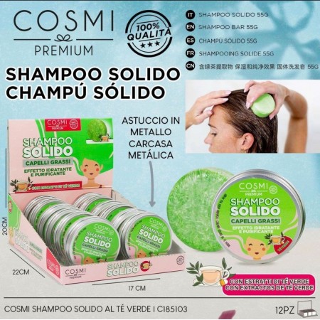 SHAMPOO SOLIDO VERDE TE PARA CABELLO GRASO 55GR