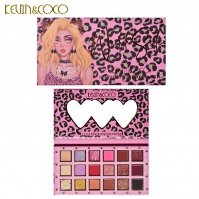 PALETA SOMBRA DE OJOS LEOPARDO 18 COLORES TAMAÑO STANDAR