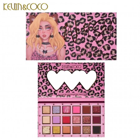 PALETA SOMBRA DE OJOS LEOPARDO 18 COLORES TAMAÑO STANDAR